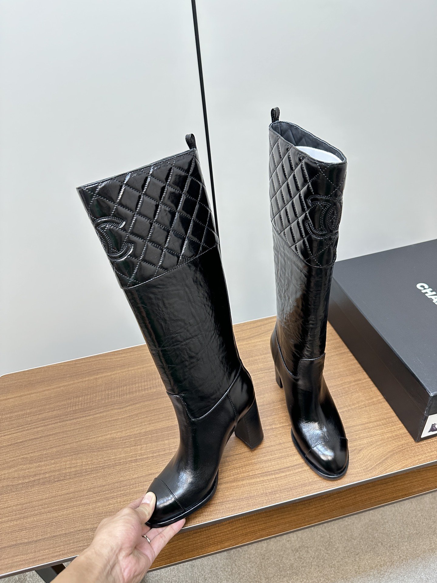 Chanel New Small Grid Knight Boots - Image 9