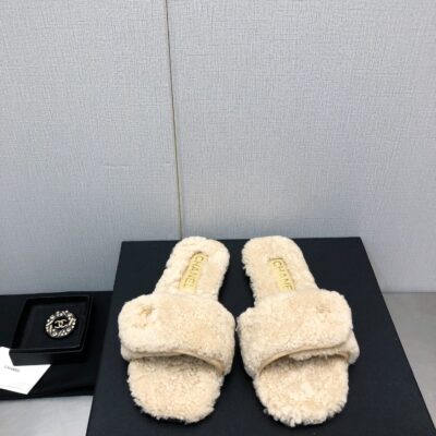 Chanel New Fur Slippers