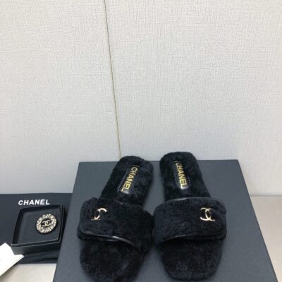 Chanel New Fur Slippers