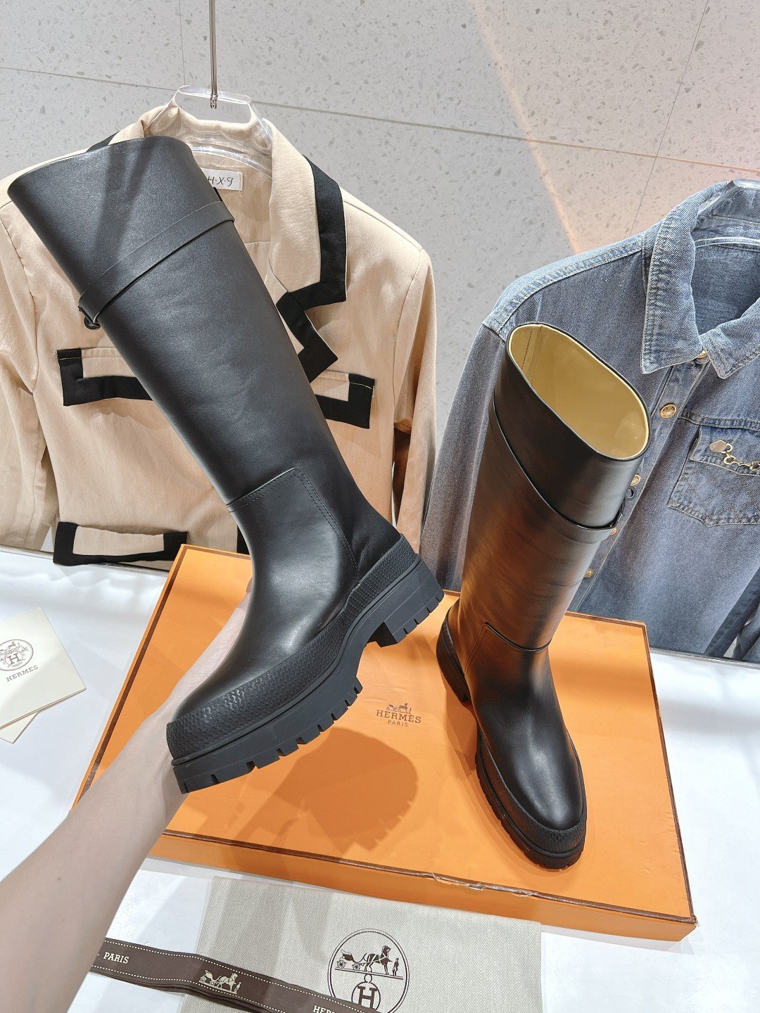 Hermes Catwalk Style Knight Boots - Image 5