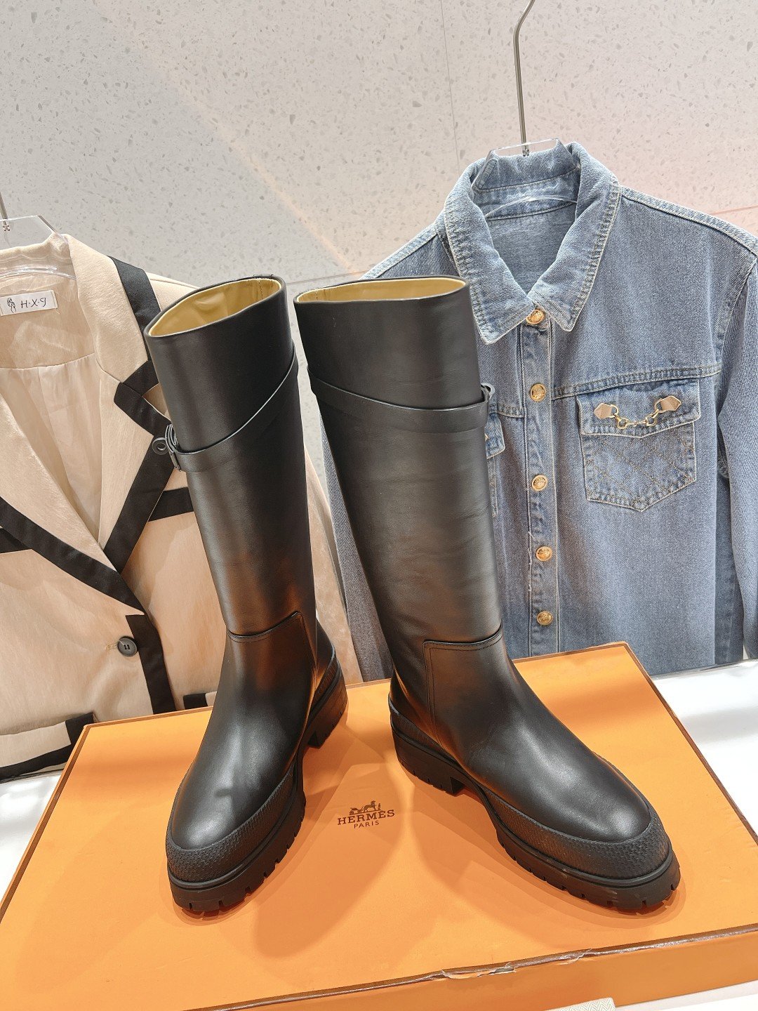 Hermes Catwalk Style Knight Boots - Image 9