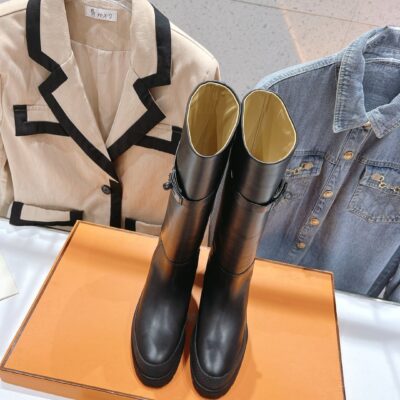 Hermes Catwalk Style Knight Boots