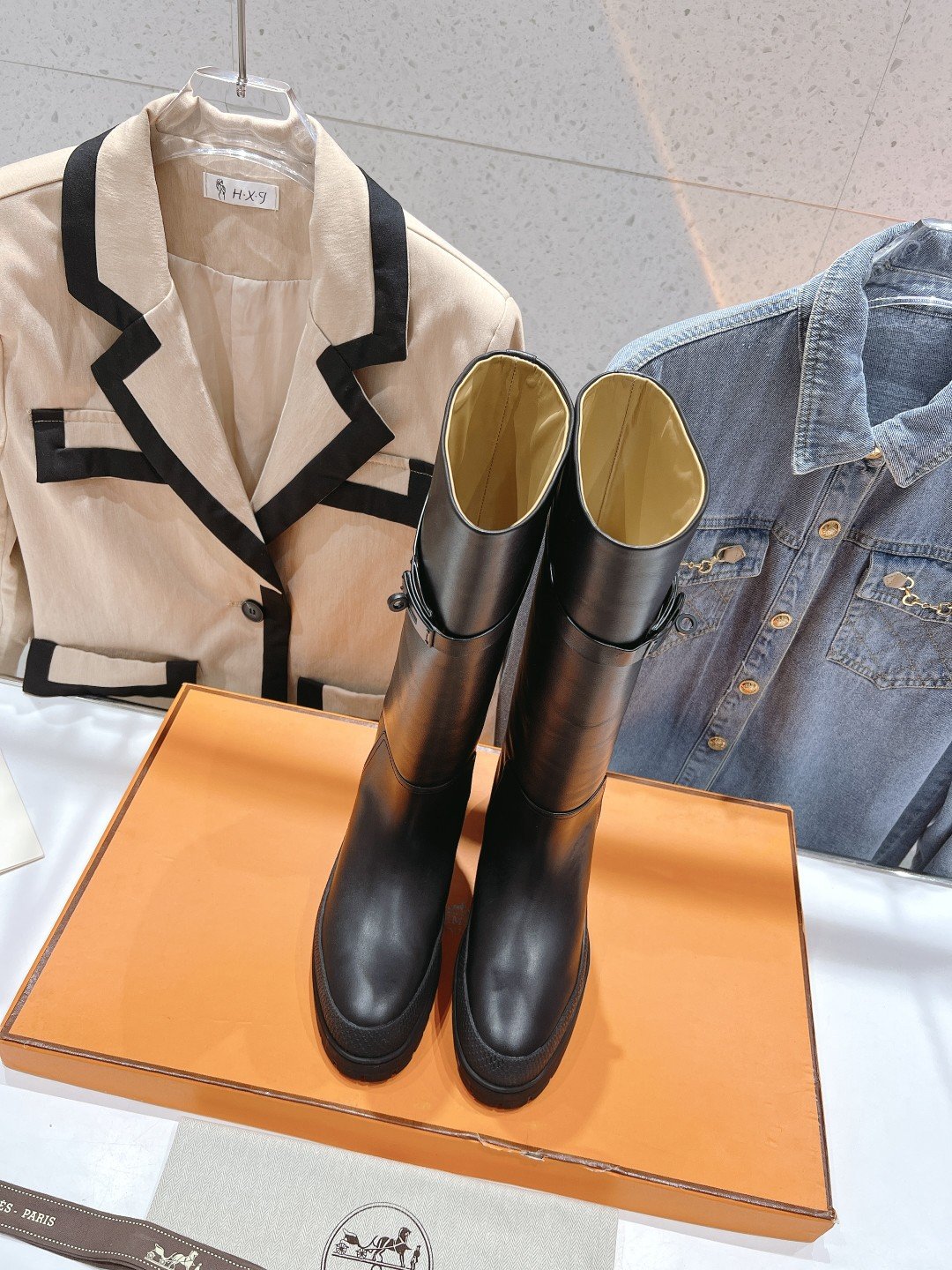 Hermes Catwalk Style Knight Boots