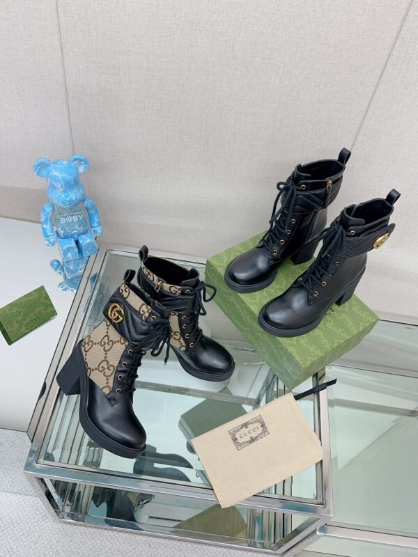 Gucci Lace-up High-heeled Ankle Boots Collection