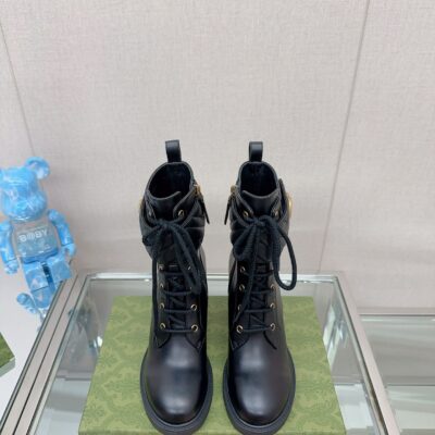 Gucci Lace-up High-heeled Ankle Boots