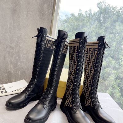 Fendi New Lace-up High-top Boots Collection