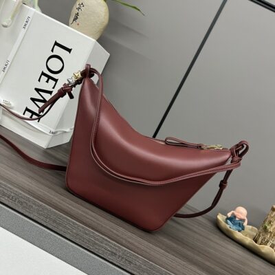 Loewe Hobo Bag in Bordeaux Leather