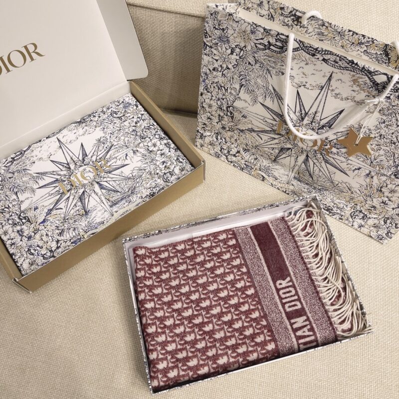 Dior Oblique Print Cashmere Scarf