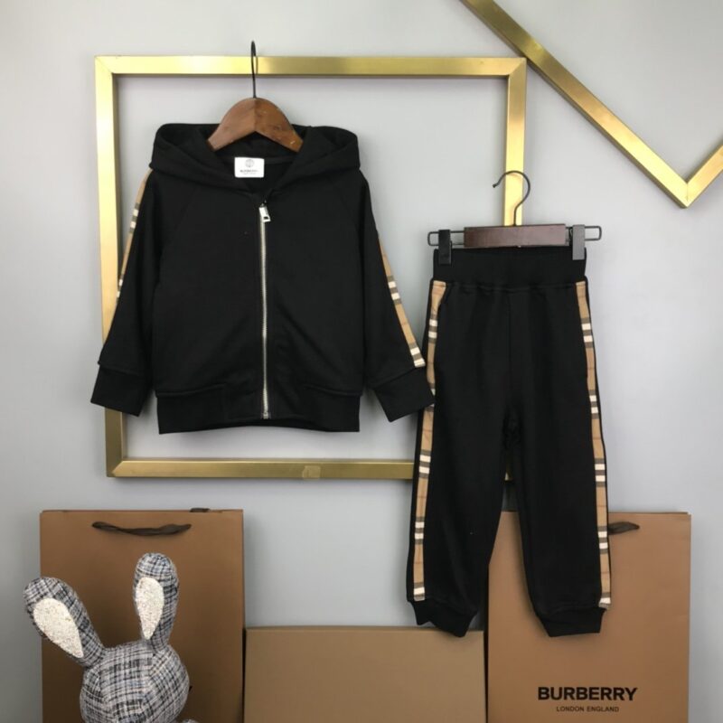 Burberry Kids Hooded Jacket & Trousers