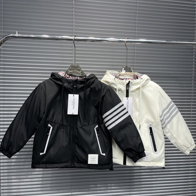 Thom Browne Kids Hooded Down Jacket