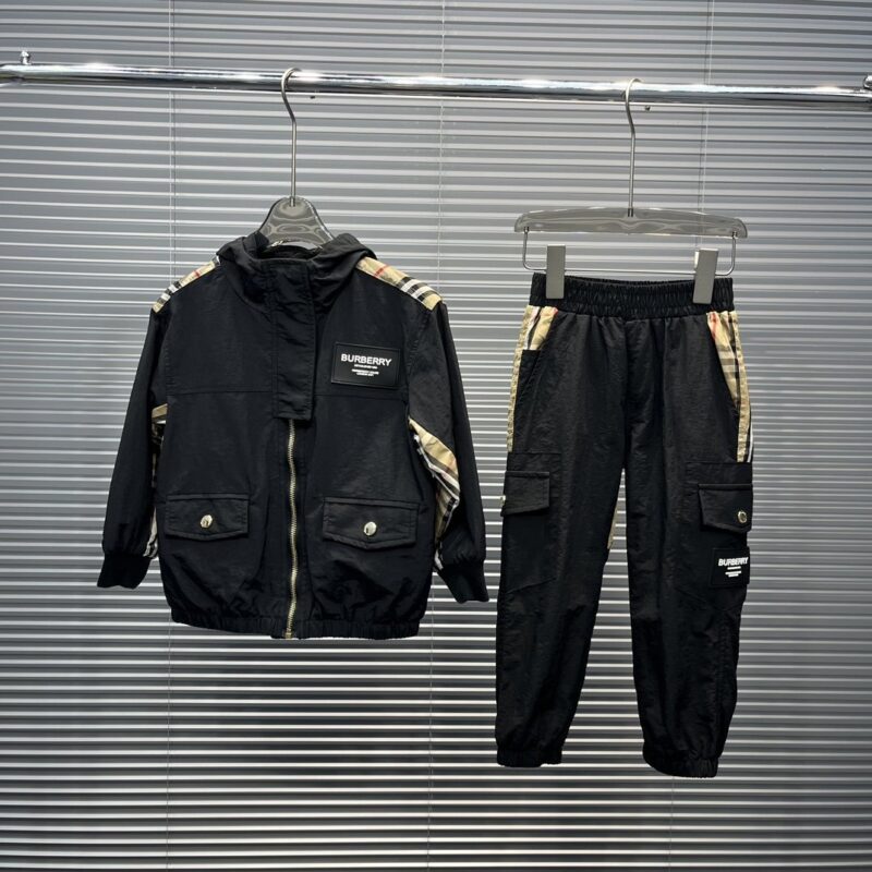 Burberry Kids Hooded Jacket & Trousers