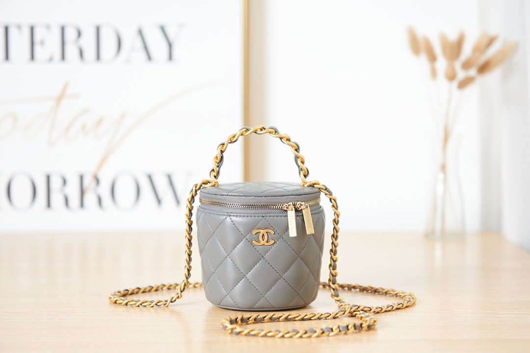 Chanel Chain Handle Cosmetic Bucket Bag