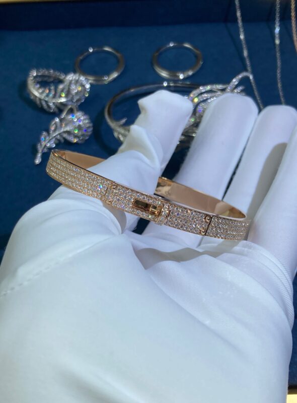 Kelly Bracelet with Diamonds, Rose Gold