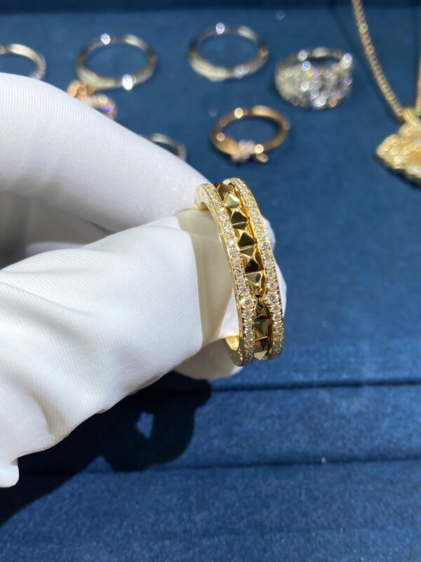 Studded Solo Ring, Yellow Gold