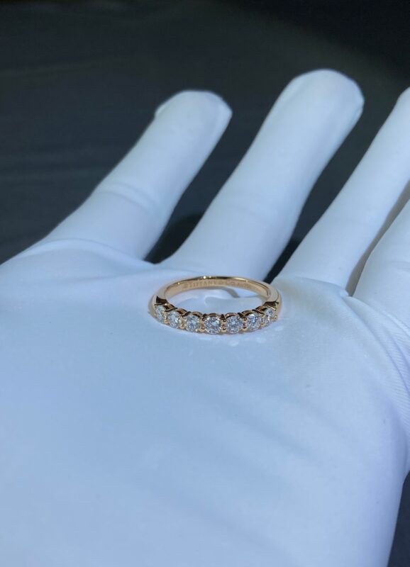 Seven-row Diamond Ring, Rose Gold