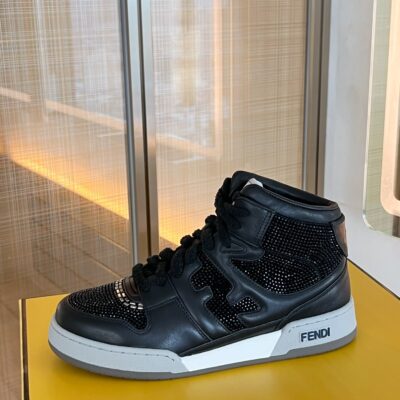 Fendi 2023 New Lace-up High-top Sneakers.