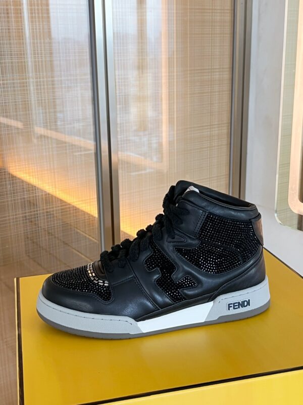 Fendi 2023 New Lace-up High-top Sneakers.