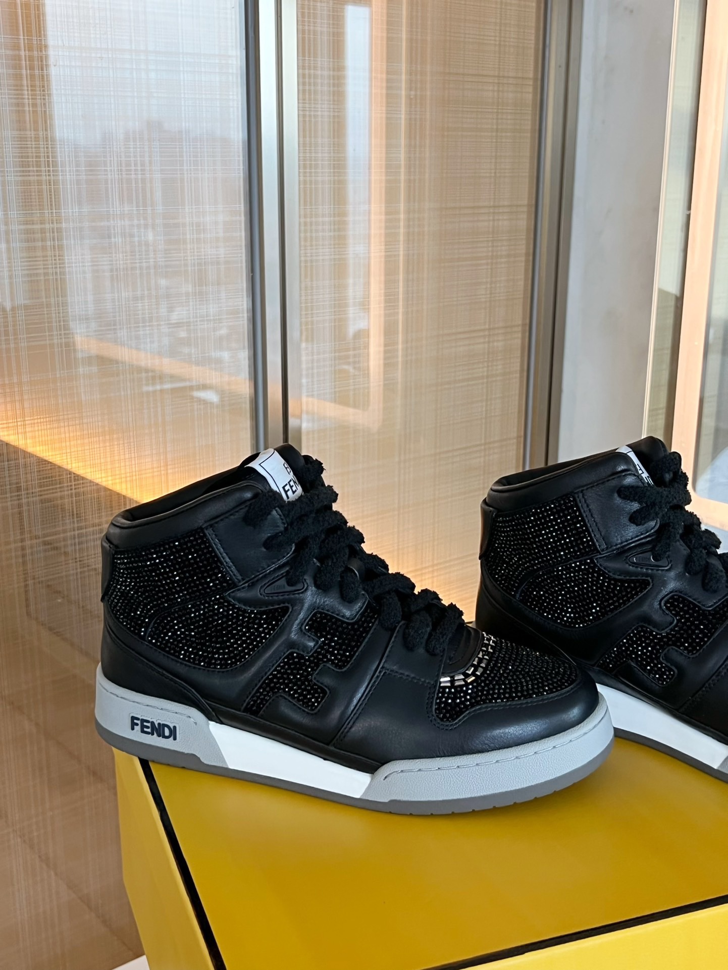 Fendi 2023 New Lace-up High-top Sneakers. - Image 5