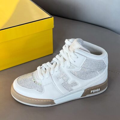 Fendi 2023 New Lace-up High-top Sneakers.