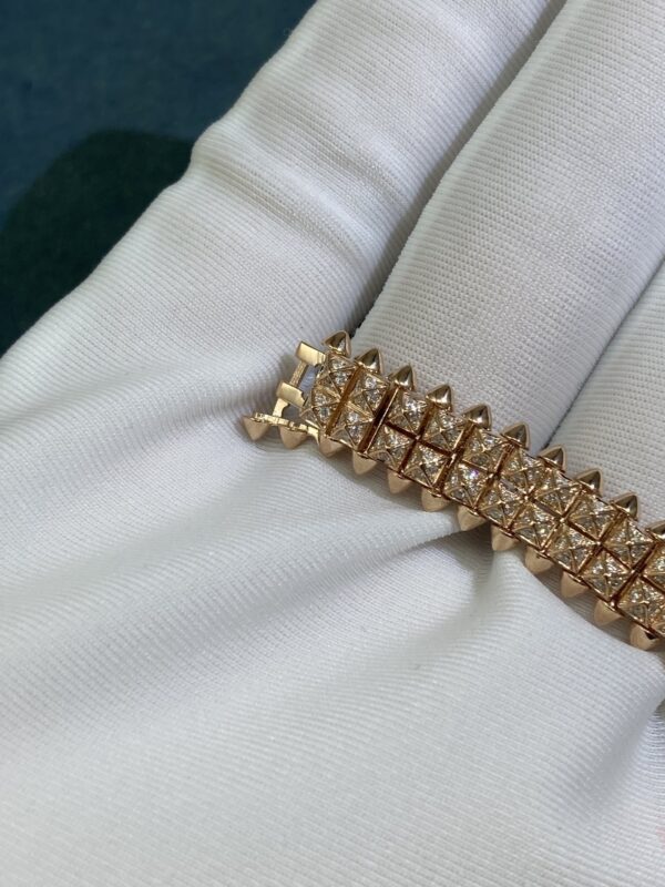 Studded diamond bracelet, rose gold