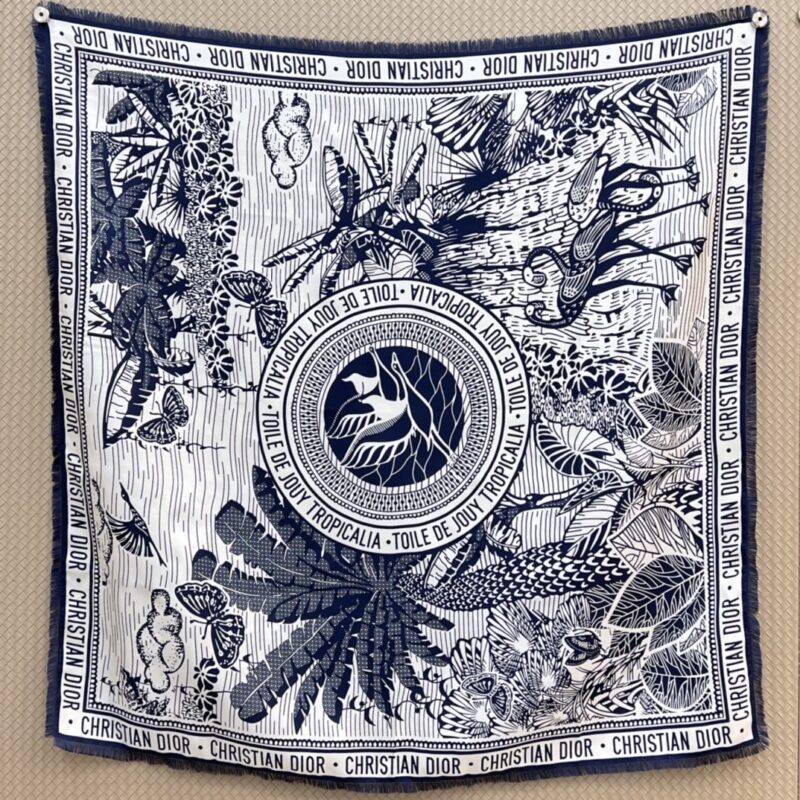 Dior Tropical Style 90x90cm, 100% Silk