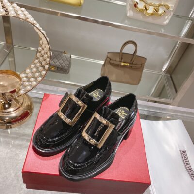 Roger Vivier Gold Buckle Shoes
