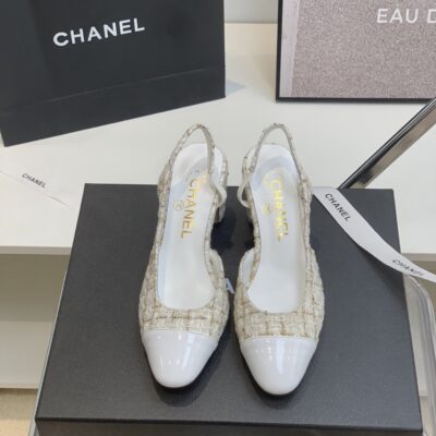 Chanel Tweed Slingback Shoes