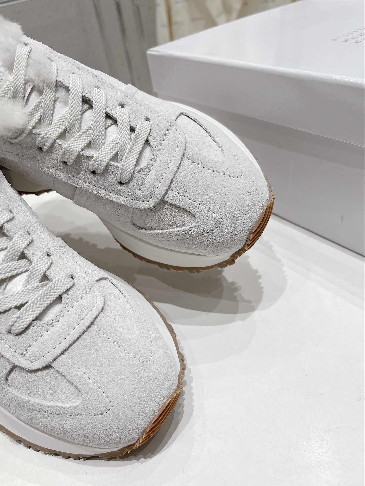 Maison Margiela Thick-soled Fur Sneakers - Image 8