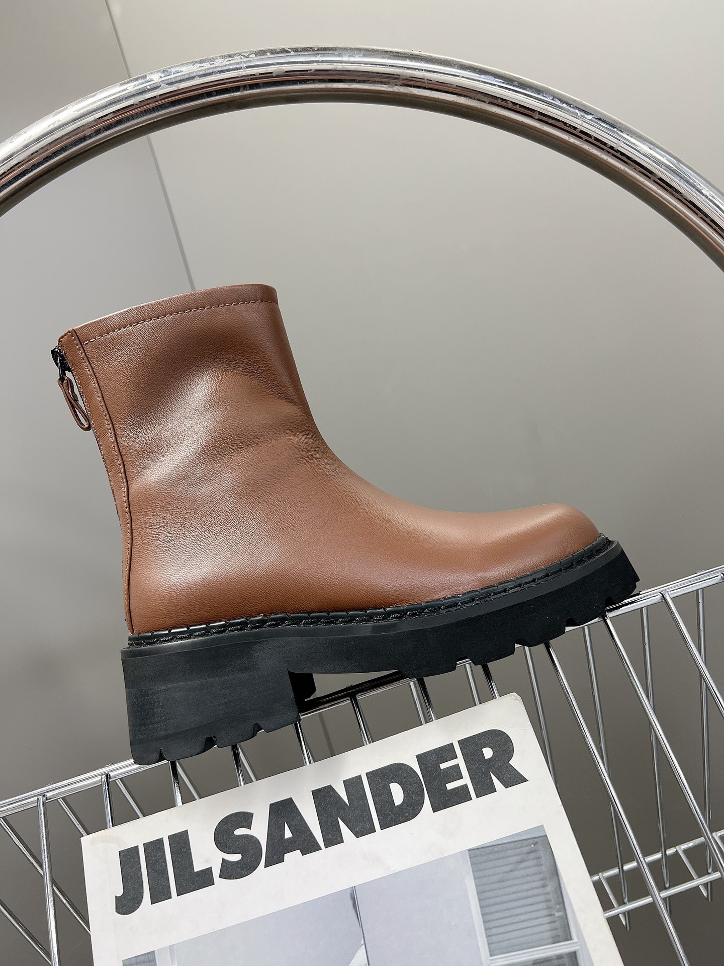 By Far Back Zipper Thick-soled Short Boots - Image 6