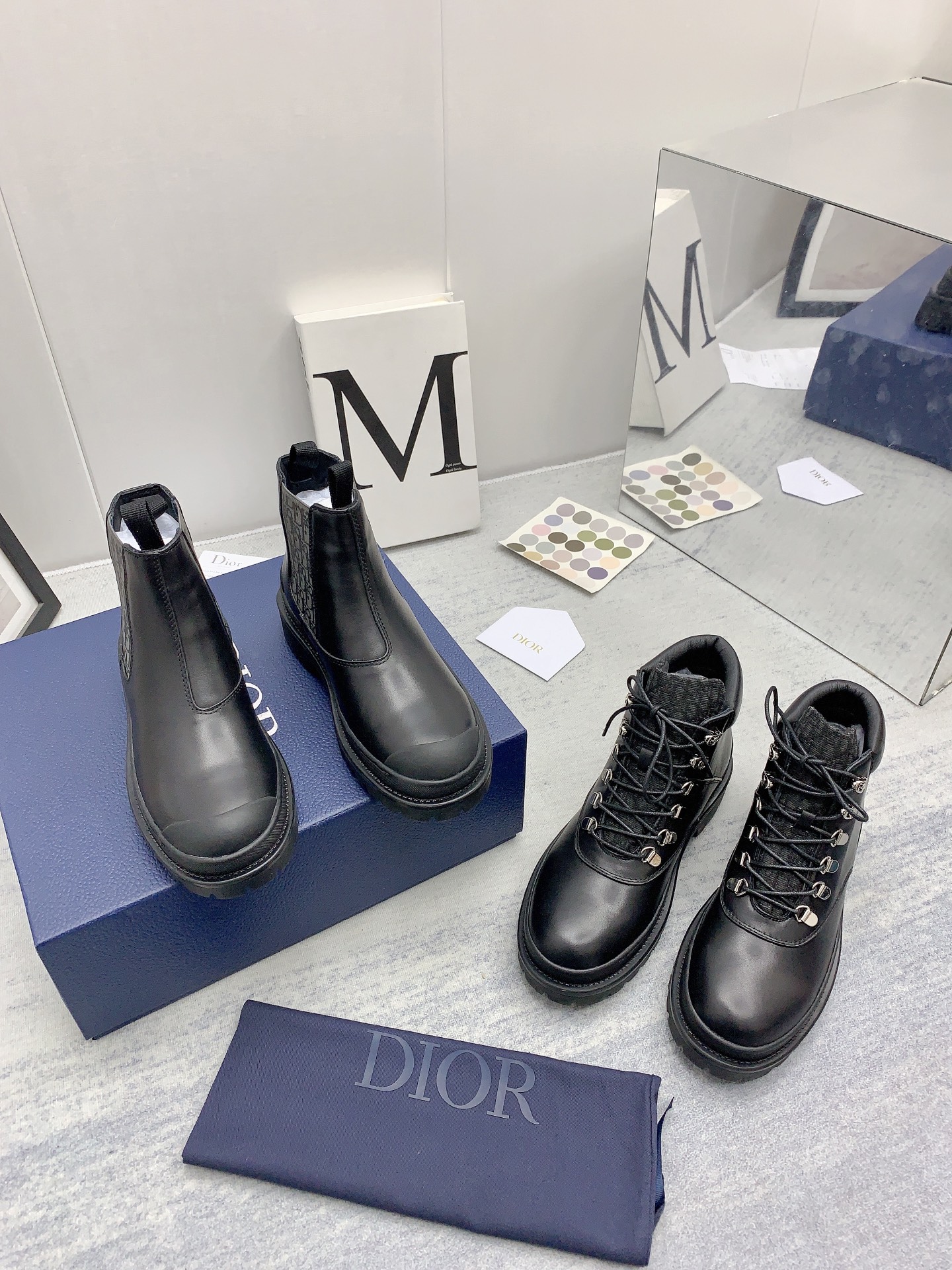 Dior Lace-up Thick-soled Short Snow Boots - Image 9