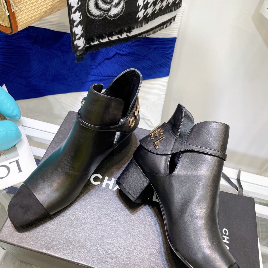 Chanel Round Toe Ankle Boots - Image 4