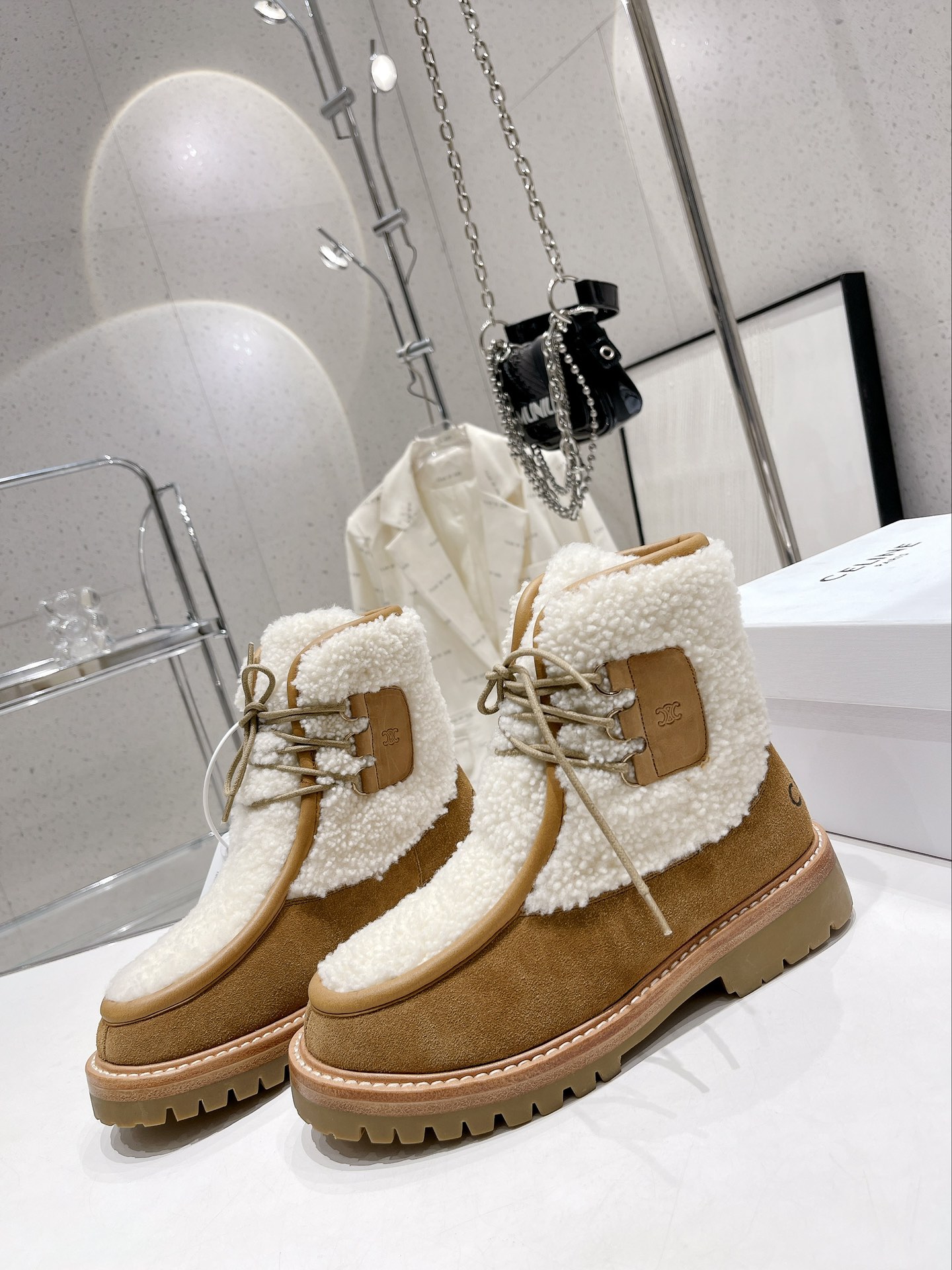 Celine Arc de Triomphe Lace-up Boots - Image 4