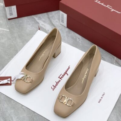 Feraggamo Double-sided Buckle Heels