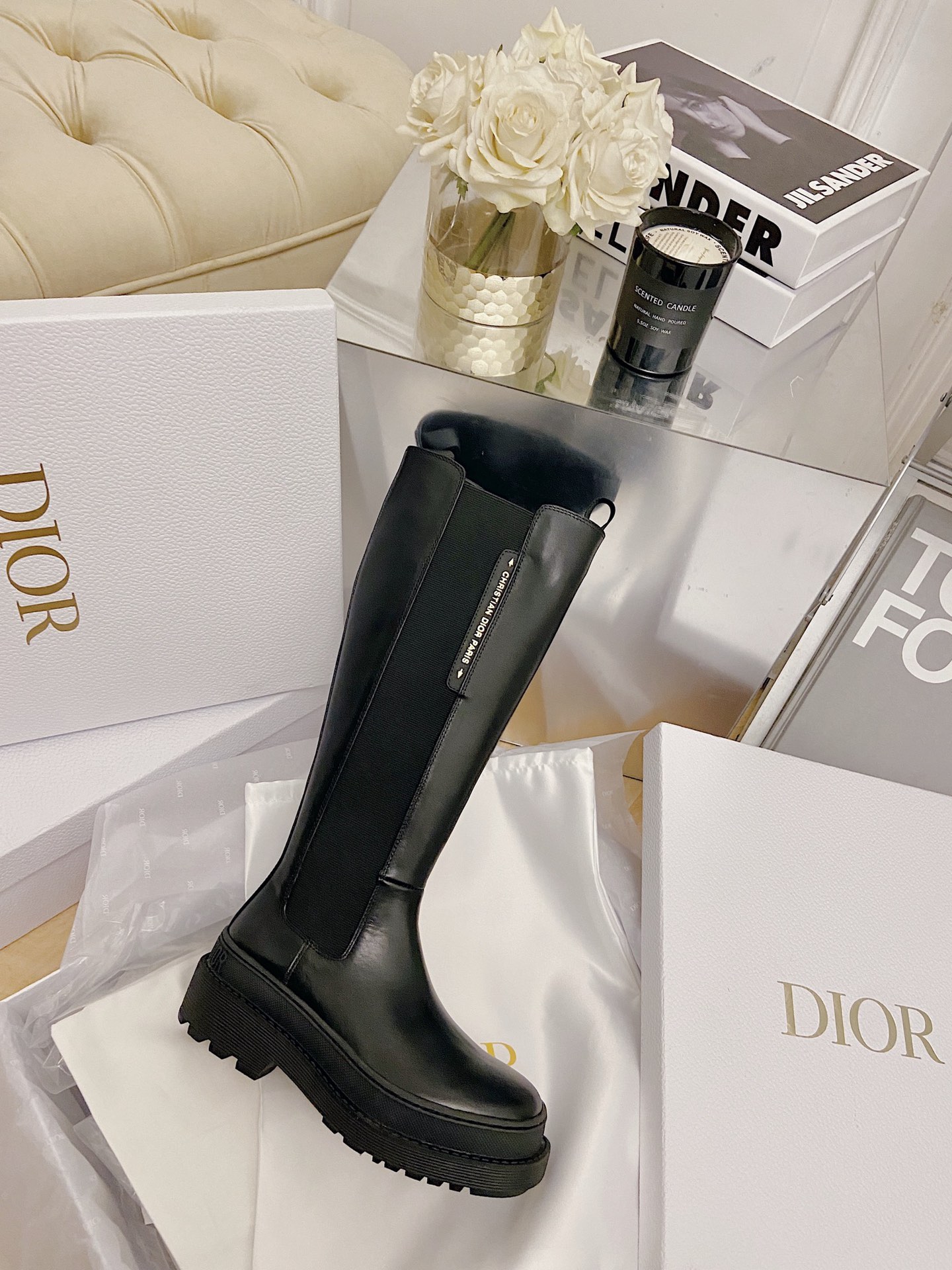 Dior High-top Chelsea Boots in Black - Image 8