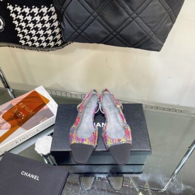 Chanel Tweed Slingback Shoes