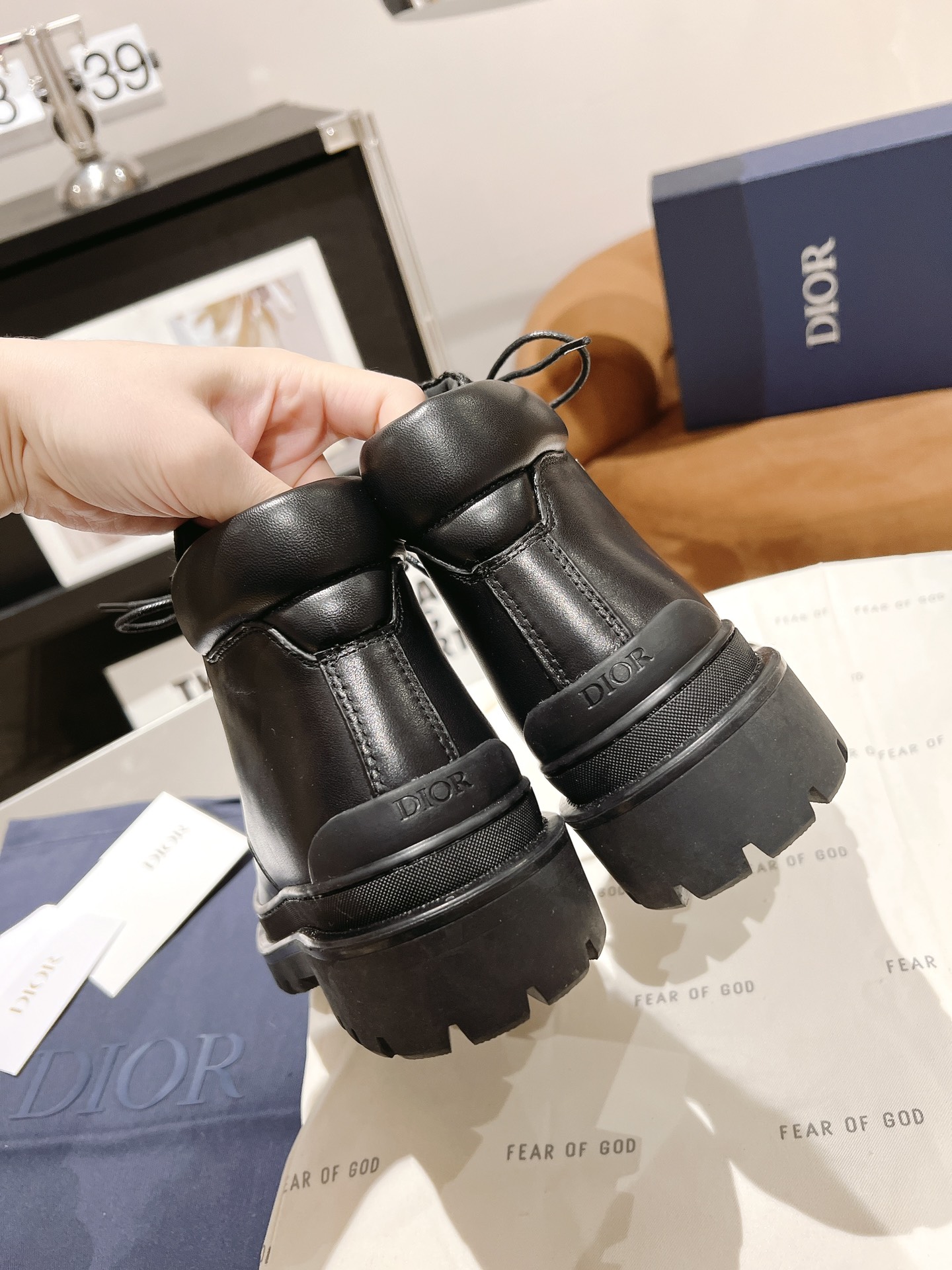 Dior Lace-up Thick-soled Short Boots - Image 5