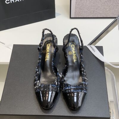Chanel Tweed Slingback Shoes