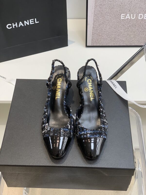 Chanel Tweed Slingback Shoes