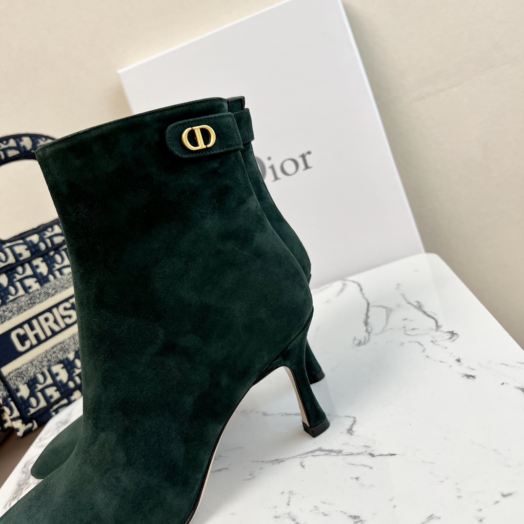 Dior High-heeled Ankle Boots in Dark Green - Image 8