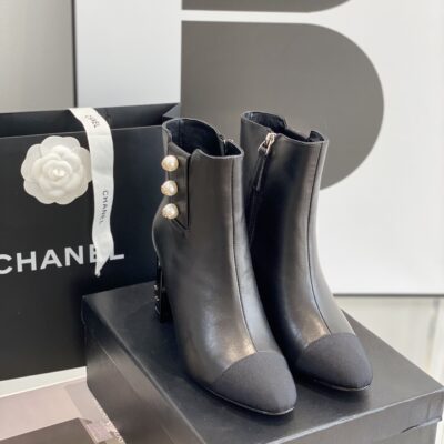 Chanel Lace-up Ankle Boots