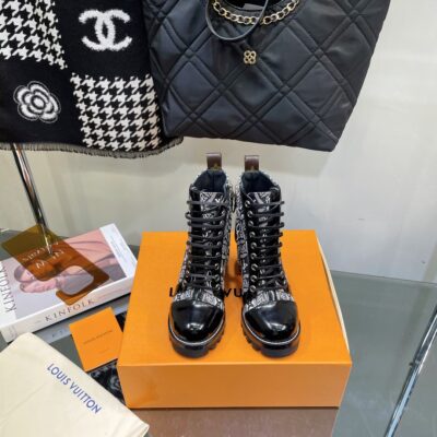 Louis Vuitton Lace-up High-heeled Short Boots