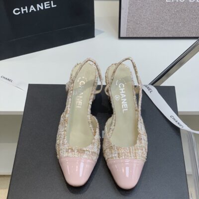 Chanel Tweed Slingback Shoes