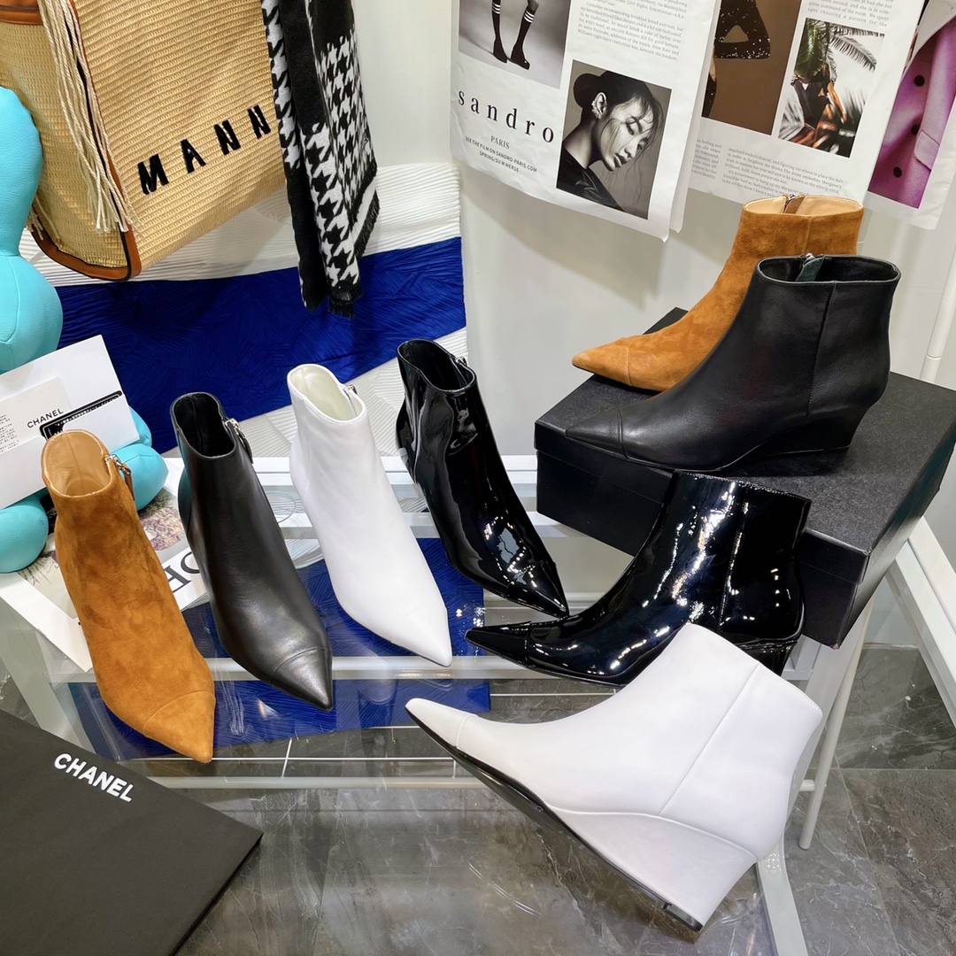 Chanel Wedge Ankle Boots - Image 11