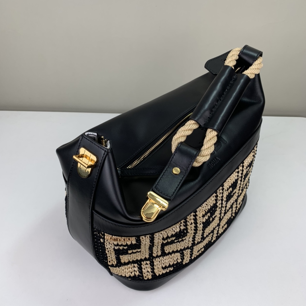 Fendi Raffia Lunch Box - Image 6
