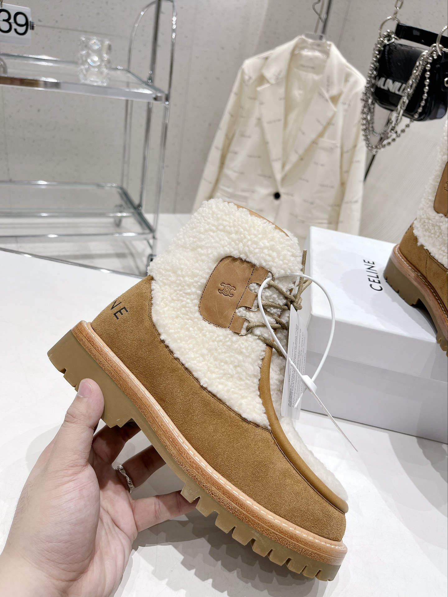 Celine Arc de Triomphe Lace-up Boots - Image 5