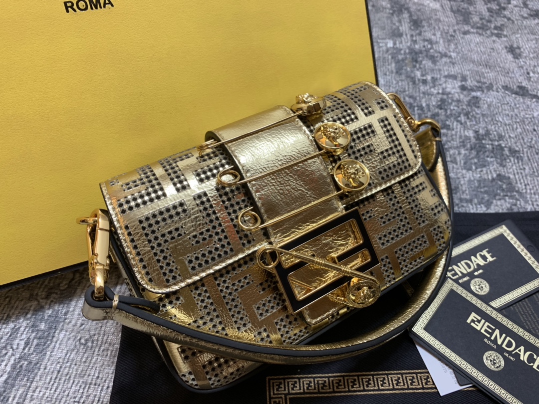 Fendi Fendace Mini Baguette Bag - Image 3