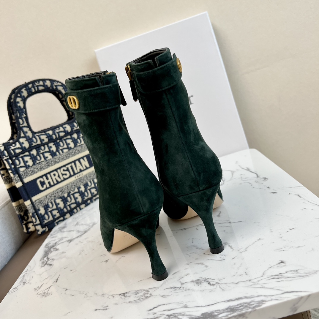 Dior High-heeled Ankle Boots in Dark Green - Image 7