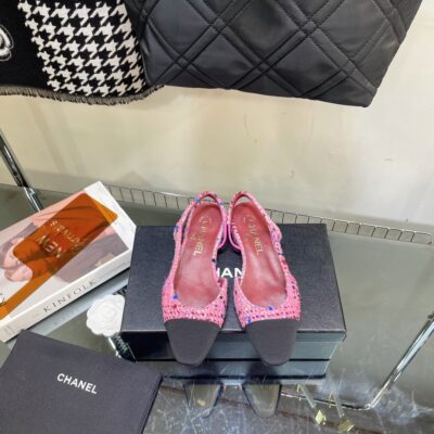 Chanel Tweed Slingback Shoes