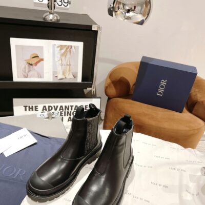 Dior Lace-up Mosaic wool Boots