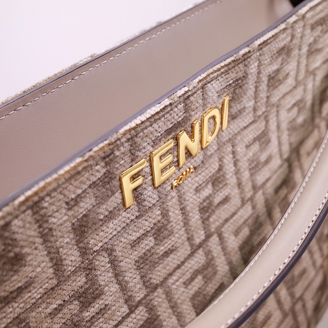 Fendi Chenille Bag in Grey - Image 7